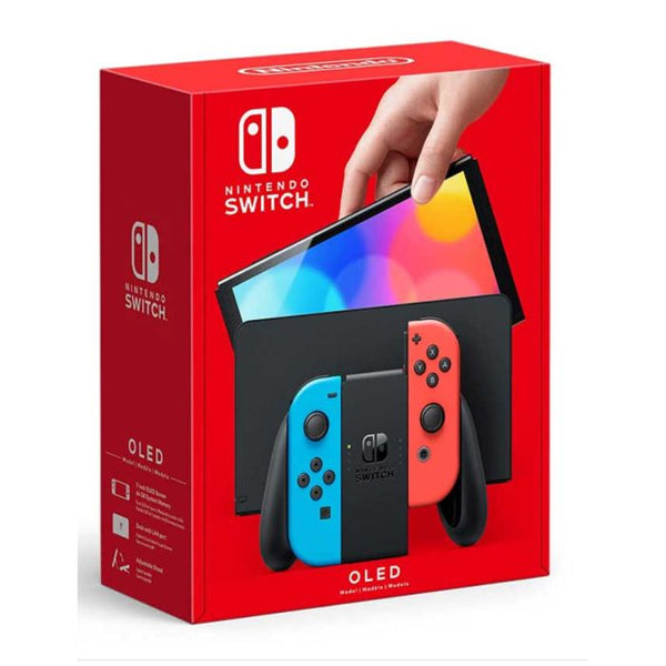 Nintendo Switch OLED Neon Red and Blue