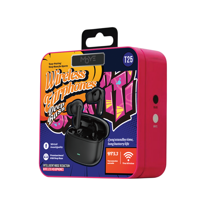 Slušalice Moye - Street Beatz Wireless Earphone Bežične Bubice - Crne