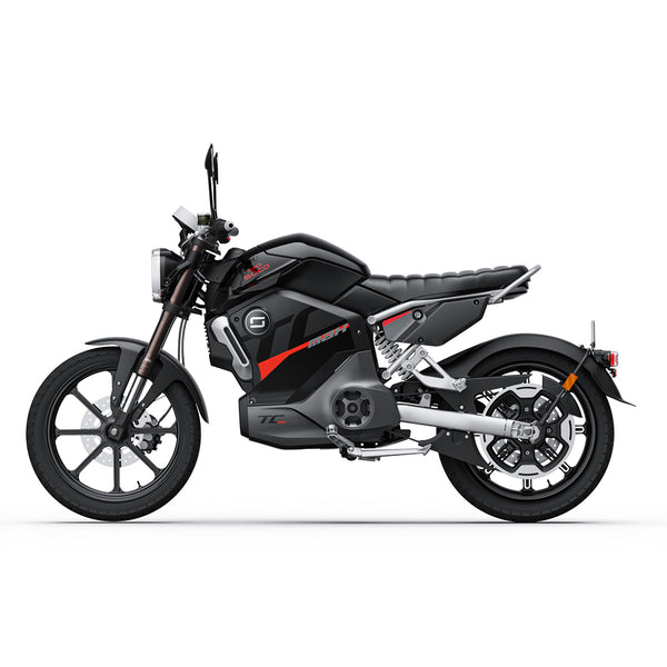 Super Soco TC Max Electric Motorcycle Matt Black with Red