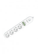 Voltaic Power Strip 16A/4000W/4USB/4 sockets