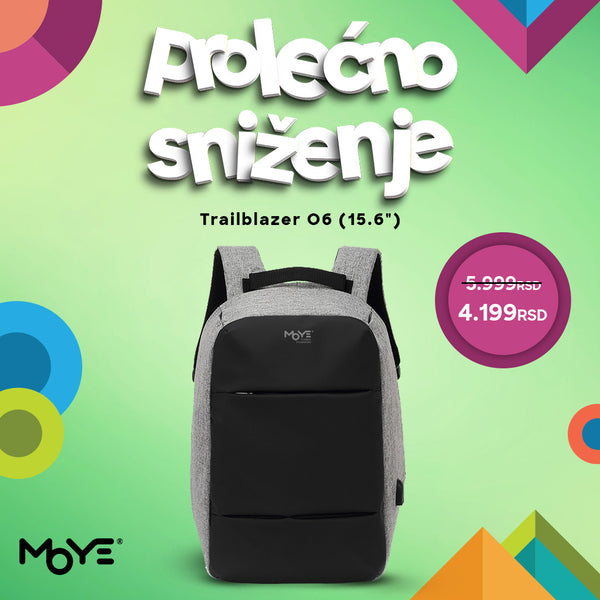 Trailblazer 15.6" Backpack Grey/Black O6