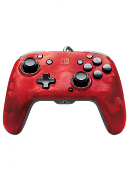 Nintendo Switch Faceoff Deluxe Controller + Audio Camo Red