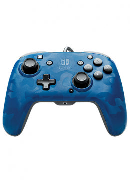 Nintendo Switch Faceoff Deluxe Controller + Audio Camo Blue