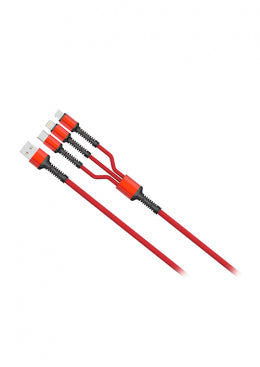 Connect 3 in 1 USB Data Cable Red