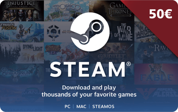 Steam Gift Card 50 EUR CD-KEY