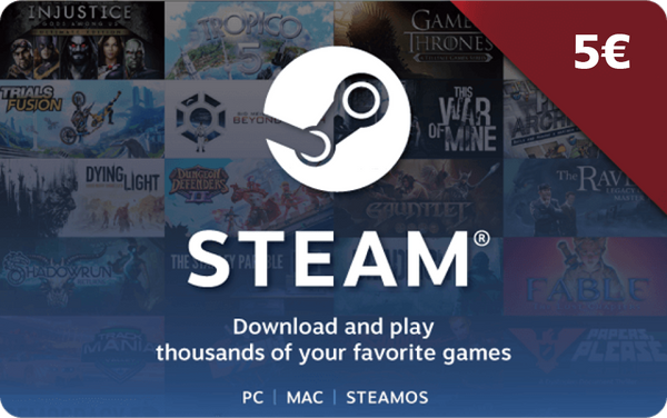 Steam Gift Card 5 EUR CD-KEY