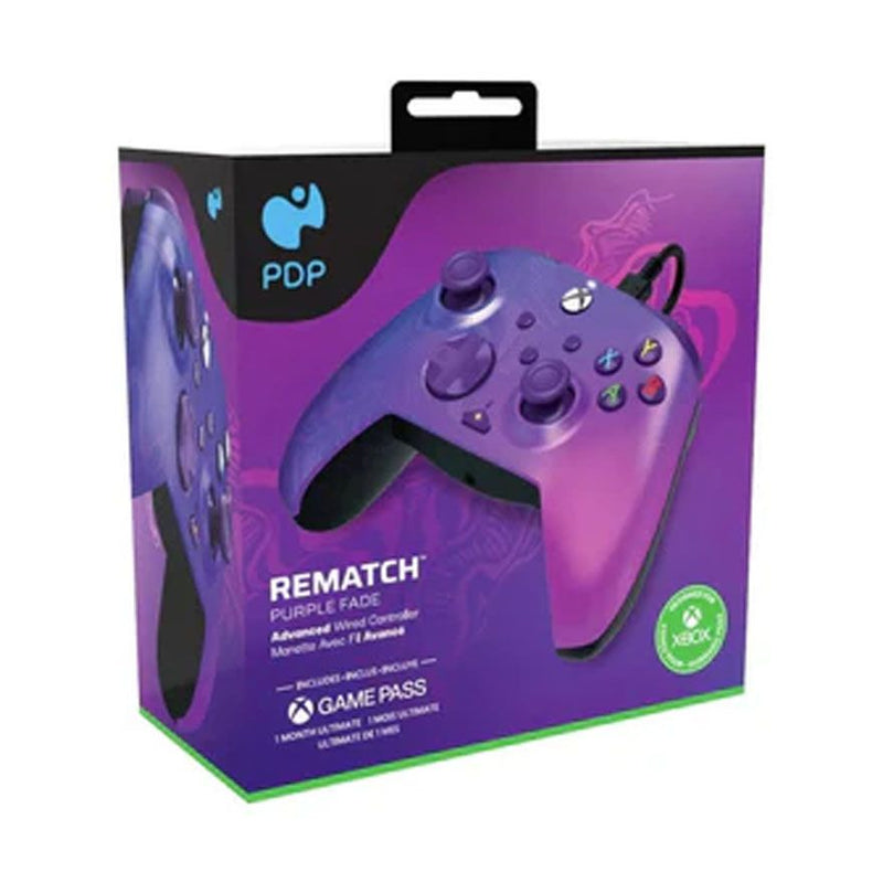 XBOX/PC Wired Controller Rematch Purple Fade