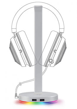 Base Station V2 Chroma Mercury - Headphone Stand with USB 3.1 and 7.1 Surround Sound