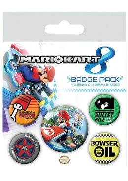 Mario Kart 8 Badge Pack