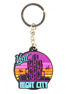 Cyberpunk 2077 Visit Night City PVC Keychain Multicolor