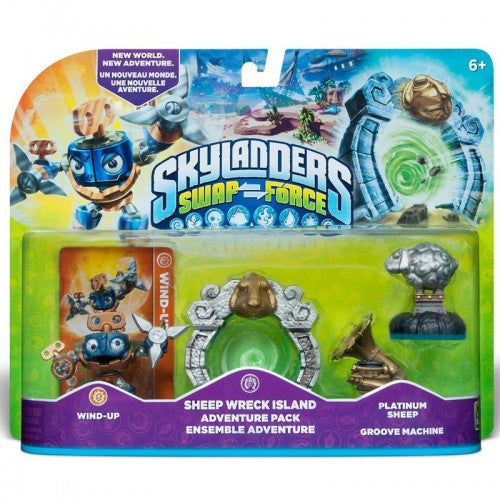 Skylanders SWAP Force Adventure Pack 2 (Wind up + Sheep Wreck + Platinum Sheep + Groove Machine)