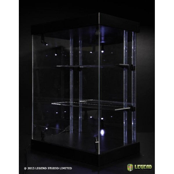 Master Light House Acrylic Display Case with Lighting for Mini Figures (black)